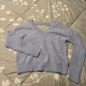 Women’s Cropped Blue Sweater | Size: S| Blue